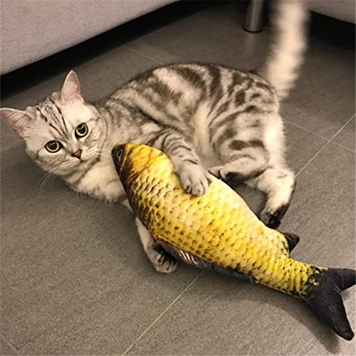 libelyef Juguete eléctrico para Gatos con Peces en Movimiento - Simulación de Peces eléctricos para muñecas - Juguete para Gatos - Juguete para Gatos con pez Flojo con Hierba gatera para Jugar