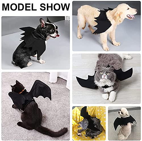 LIBRNTY Alas de Perro, Disfraz de Perro de murciélago de Halloween/Disfraces de Halloween para Mascotas para Perros medianos Grandes decoración de Cosplay