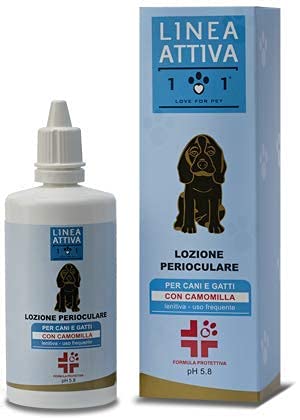 Limpiador Ocular Natural para Perros y Gatos, 100 ml - Loción Que Limpia e Hidrata los Ojos y Elimina Suciedad y Manchas de lágrimas - con Solo Ingredientes Vegetales - Línea 101