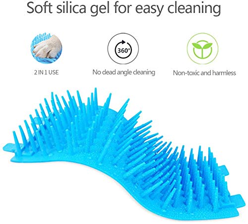 Limpiador Portátil para Patas de Perro Lavadora de Pies para Mascotas Cepillo de Limpieza para Mascotas Taza para Perros Pequeños Cepillo de aseo Taza Lavado rápido Patas Embarradas (Color aleatorio）