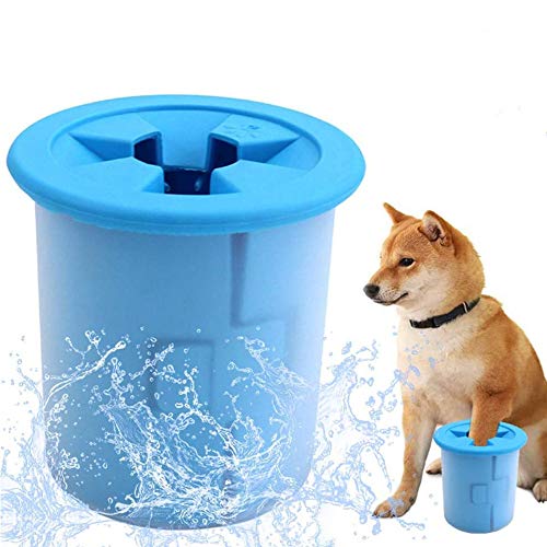Limpiador Portátil para Patas de Perro Lavadora de Pies para Mascotas Cepillo de Limpieza para Mascotas Taza para Perros Pequeños Cepillo de aseo Taza Lavado rápido Patas Embarradas (Color aleatorio）