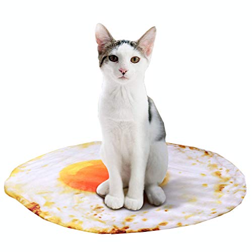Linda manta para mascotas,colcha con forma de huevo frito animal,cama de gatito, colchoneta para dormir,suministros para mascotas encantadores para gatos, gatitos,conejo,cama para perros pequeños