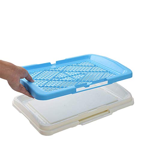 Lindhb Arenero para Gatos Caja de Arena para Gato Interior para Mascotas Cachorro Portátil Pequeño Perro Valla WC Potty Trainer Set (Color : Rosado, tamaño : 48.5 * 63cm)