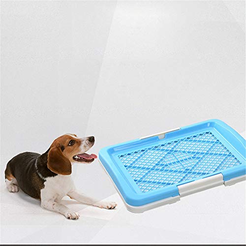 Lindhb Arenero para Gatos Caja de Arena para Gato Interior para Mascotas Cachorro Portátil Pequeño Perro Valla WC Potty Trainer Set (Color : Rosado, tamaño : 48.5 * 63cm)