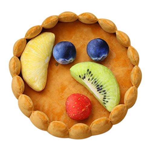 Lindo perro mascota fruta tarta cama pad mantener caliente perrera gato sueño Mat casa nido con cinco frutas juguetes