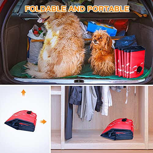 LINGSFIRE Piscina Perros y Gatos Bañera Plegable, Piscina para Niños,PVC Antideslizante y Resistente al Desgaste, Adecuado para Interior Exterior al Aire Libre (80 x 20cm)
