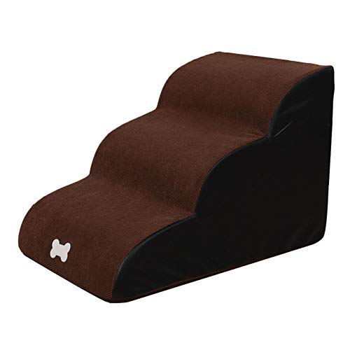 Linsition Escaleras para Perros para Camas Altas: escalones para Perros, escaleras para Que los Perros se suban a la Cama, Muebles para Gatos, Herramienta de Escalada Antideslizante de 3 escalones