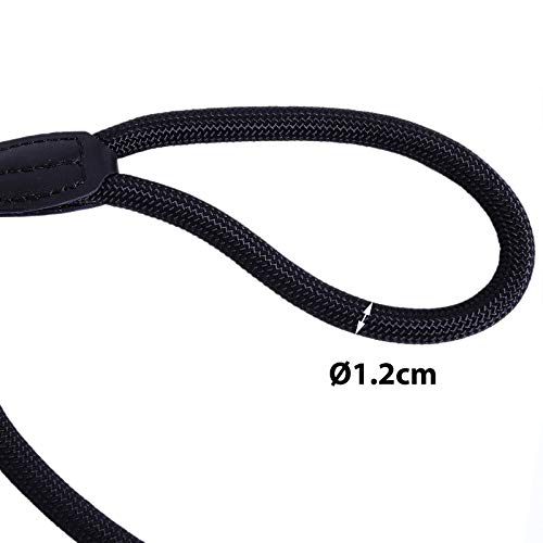 lionto Correa Retriever correa de perro correa de entrenamiento longitud 120 cm Negro