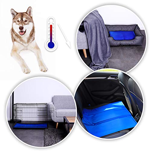 lionto Esterilla de enfriamiento para mascotas alfombra refrescante talla (M) 90x50 cm