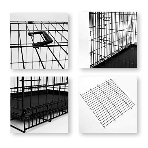 lionto Jaula transporte plegable para perros caja de transporte (XXL) 106x71x77 cm