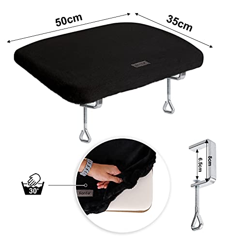 lionto Plataforma para alféizar Plataforma para Gatos Cama para alféizar Plataforma Felina para Ventanas Negro