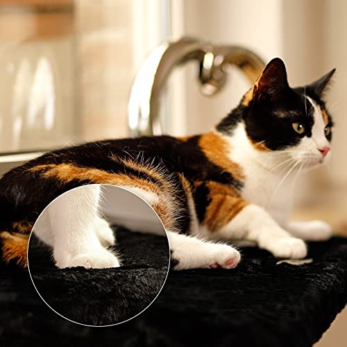 lionto Plataforma para alféizar Plataforma para Gatos Cama para alféizar Plataforma Felina para Ventanas Negro