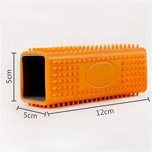 Liyue-comb Silicona Pet Sticky Hair Roller Cleaning Cat Dog To Brush Columna Hueca Pet Hair Removal Peine Masaje Belleza Fácil de Usar Pet Supplies (Color : Green)