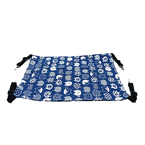 LIZHOUMIL Jaula para Gatos de Lona de Varios Estilos, Hamaca Suave y cómoda de Felpa, Cama Colgante de Terciopelo, Longitud Ajustable, Columpio S 38x35 Dentro de 2,5 kg Oso Polar de Lunares de Verano