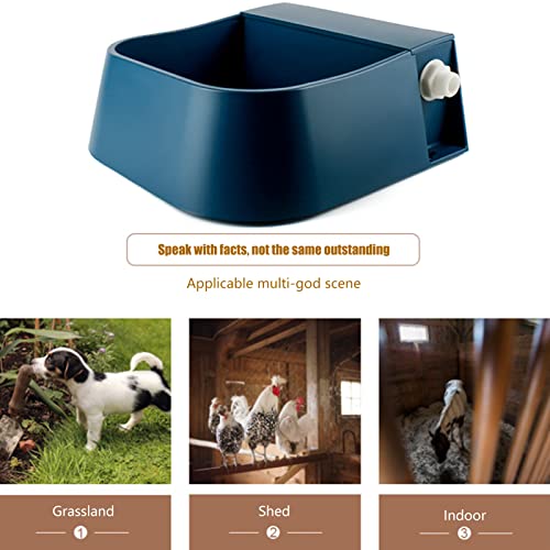 LKJHG Fuente de Agua automática para Perros y Gatos, 70 oz/2L ipo de Bola Flotante Fuente para Perros y Gatos, bebederos Mascotas Apto para césped, cobertizos, Interiores(Color:Azul Oscuro)