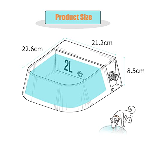 LKJHG Fuente de Agua automática para Perros y Gatos, 70 oz/2L ipo de Bola Flotante Fuente para Perros y Gatos, bebederos Mascotas Apto para césped, cobertizos, Interiores(Color:Azul Oscuro)