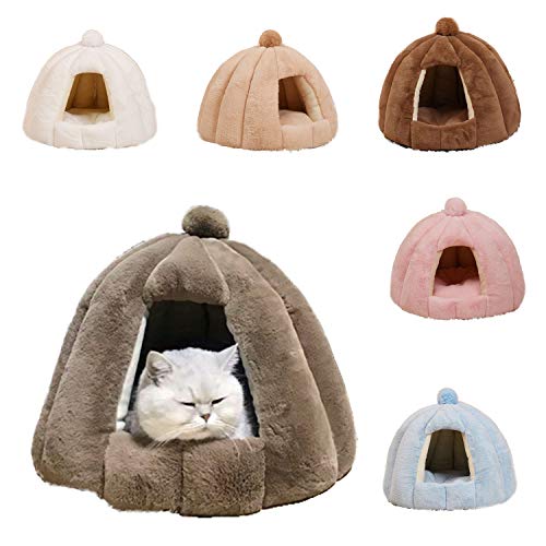LLOVER Perrera Redonda Clase Otoño E Invierno Perrera Cerrada para Gatos Alfombra Cálida para Invierno para Mascotas Perrera para Mascotas Pequeñas Y Medianas