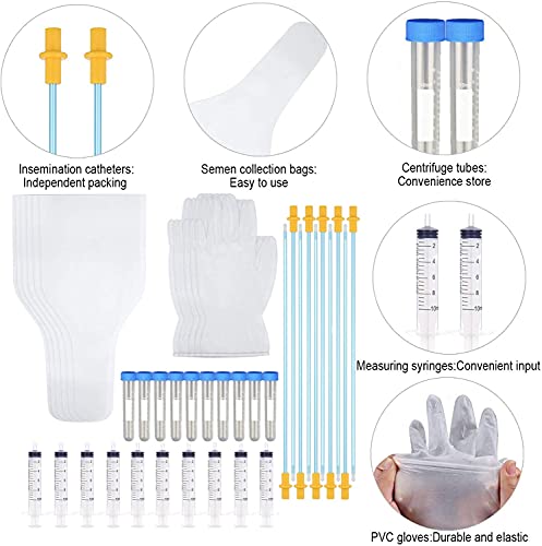LongForU 10 Juegos de Suministros de Cría Canina Suministros de Cría de Perros Kit de Criador Canino Kit de Cría de Perros de Inseminación Artificial para Mascotas Pequeñas y Medianas