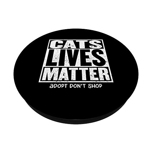LOS GATOS LA VIDA IMPORTA Adopta Gatito Refugio Adopción PopSockets PopGrip: Agarre intercambiable para Teléfonos y Tabletas