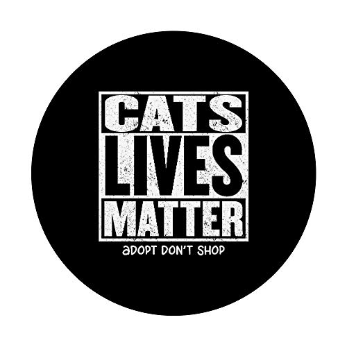 LOS GATOS LA VIDA IMPORTA Adopta Gatito Refugio Adopción PopSockets PopGrip: Agarre intercambiable para Teléfonos y Tabletas