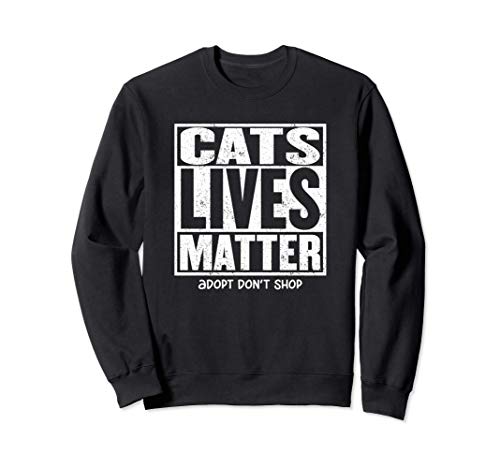 LOS GATOS LA VIDA IMPORTA Adopta Gatito Refugio Adopción Sudadera