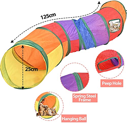 Lote de 20 variedades de juguetes interactivos entre el hombre y el gato, túnel para gato, varios juguetes de pelotas para gatos, satén, las necesidades de gato, no tóxico y sin olor.
