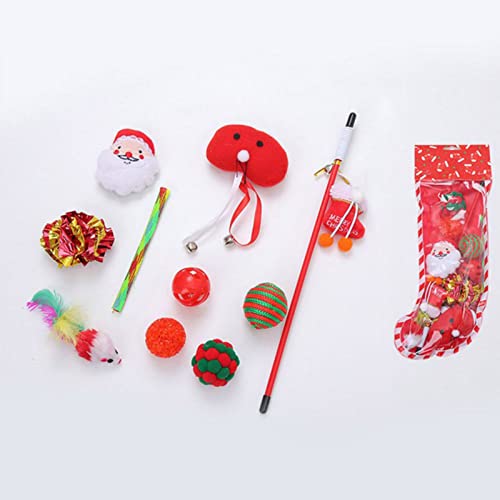 LoveAir Juguetes para Gatos de Interior Gatitos Adultos para niños, Juego de Juguetes para Gatos Juego de Bolas de Palo de Varita de ratón, Gatos