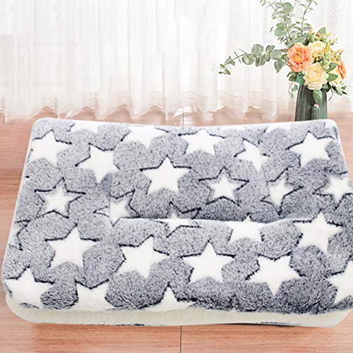 LPxdywlk Mascota Gatos para Perros Patas De Estrella Alfombrilla De Cama Manta De Vellón Cojín para Dormir Cálido Colchón Accesorios para Mascotas De Invierno 7# Los 69x52cm