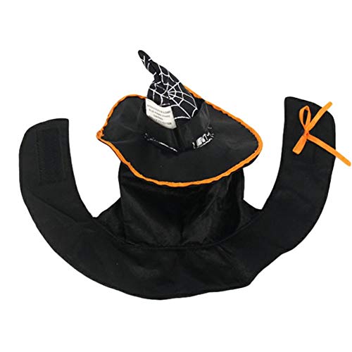 LSHAN Sombrero de Bruja de Perro Gato de Halloween, Accesorios para Disfraz de Sombrero de Mago Cachorro, Sombrero para Mascotas para Perros y Gatos, Negro