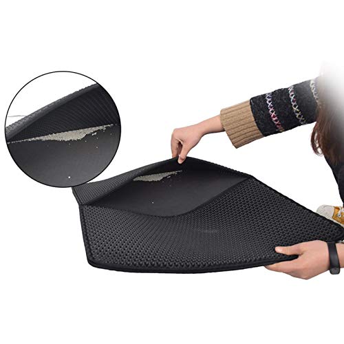 Luckxing Alfombrilla para Arena para Gatos de Nido de Abeja - Alfombrilla para Caja de Arena para Gatitos, Alfombrilla para atrapar Arena para Gatos de 2 Capas, Alfombrilla para Caja de Arena para