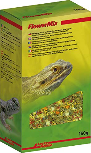 Lucky Reptile Flower Mix 150 g, Mezcla de Flores, alimento para Tortugas terrestres, águila Barba, leguana Verde, Semillas de la Cola de Espina y Otros Reptiles herbáceos