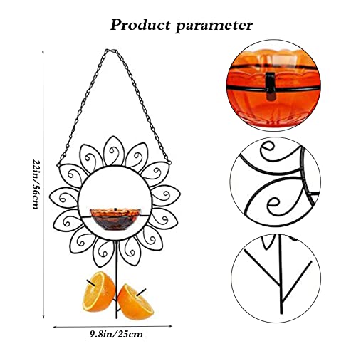 LUHAMEG Comedero para Pájaros,Comedero Pajaros Silvestres,Comedero De Pajaros Exterior,Comedero Colgante para Pájaros,Pajarera para Colgar para Decoración De Patio De Jardín Al Aire Libre,A-22in/55cm