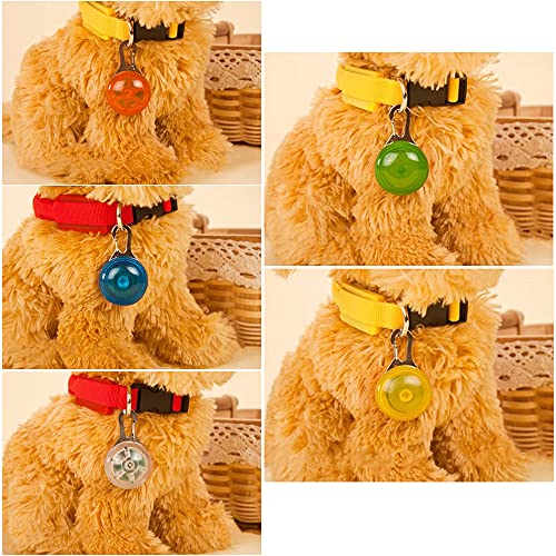 LUKIUP® Collar LED Luz Perro, 5 PCS Luces de Seguridad Coloridas para Perros y Gatos, Collar Luminoso Perro Impermeable con 3 Modos de Parpadeo, para Mascotas por Caminar por la Noche