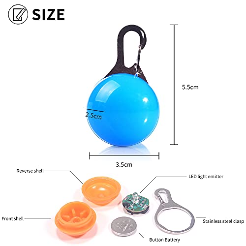 LUKIUP® Collar LED Luz Perro, 5 PCS Luces de Seguridad Coloridas para Perros y Gatos, Collar Luminoso Perro Impermeable con 3 Modos de Parpadeo, para Mascotas por Caminar por la Noche