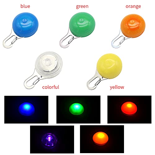 LUKIUP® Collar LED Luz Perro, 5 PCS Luces de Seguridad Coloridas para Perros y Gatos, Collar Luminoso Perro Impermeable con 3 Modos de Parpadeo, para Mascotas por Caminar por la Noche
