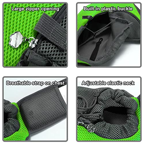 Lvjkes Bolso de Hombro para Mascotas, Mochila para Mascotas, Bolsa para Mascotas con un Solo Hombro, Transpirable y Ligera, fácil de Salir, Adecuada para Gatitos y Cachorros (Verde)