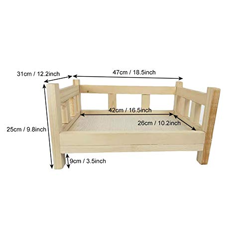 LXLA Pet bed Cunas para perros de madera sólida elevada perro Cuna cama, levantadas S 47-31-25cm estilo 3