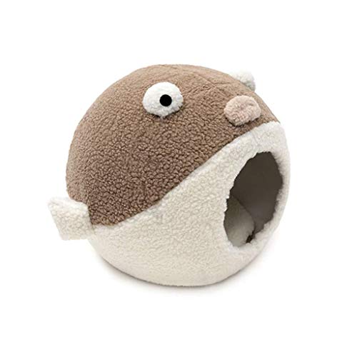 LYP Camas para Gatos Camas De Perro Cama del Animal Doméstico Cama del Gato Creativo Puffer Cat House Saco De Dormir Linda De La Manera del Cojín De Dormir Caliente (Color : A)