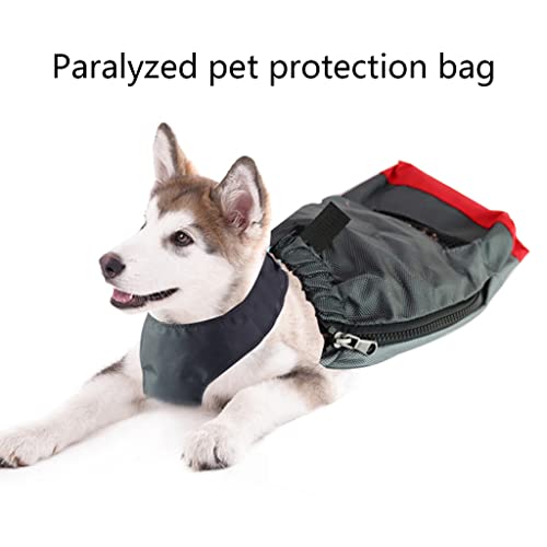 LYWYOUDDKH Bolsa de Arrastre para Silla de Ruedas para Perros de Interior, protección Alternativa de Pecho y extremidades para Mascotas discapacitadas, Duradera, Transpirable y cómoda