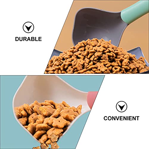 M I A 5pcs Pet Cat Food Scoop pala alimentador de gatitos cuchara de plástico para mascotas herramienta de alimentación de mascotas harina de hielo Pala para siamés Calico Maine Coon y gatos