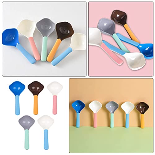 M I A 5pcs Pet Cat Food Scoop pala alimentador de gatitos cuchara de plástico para mascotas herramienta de alimentación de mascotas harina de hielo Pala para siamés Calico Maine Coon y gatos