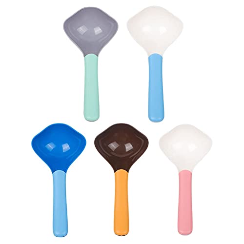M I A 5pcs Pet Cat Food Scoop pala alimentador de gatitos cuchara de plástico para mascotas herramienta de alimentación de mascotas harina de hielo Pala para siamés Calico Maine Coon y gatos