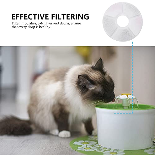 M I A 6 filtros de repuesto para fuente de agua de gato, filtros de carbón activado redondos para dispensador automático de agua para perros