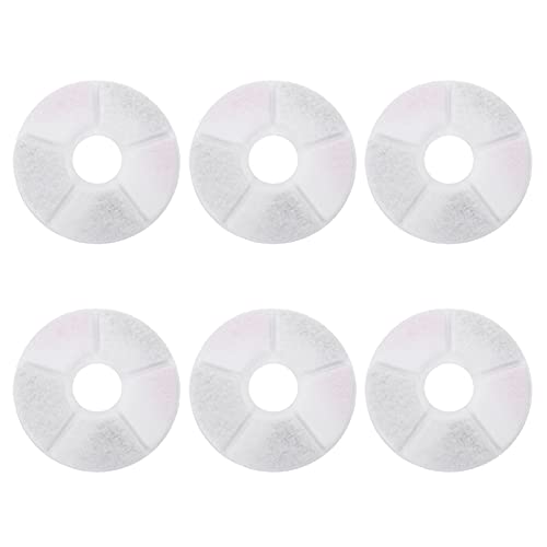M I A 6 filtros de repuesto para fuente de agua de gato, filtros de carbón activado redondos para dispensador automático de agua para perros