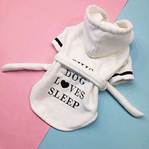 M I A Albornoz para mascotas de secado rápido y súper absorbente, bata de baño para perro y gato con capucha (talla XL)
