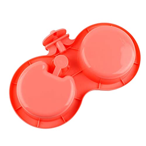 M I A Alimentador de agua para mascotas de doble uso para colgar comedero para gatos y perros, color verde, talla S (color: rosa, tamaño: S)