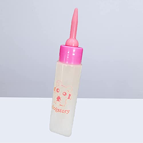 M I A Botellas de gatito para lactancia, botella de alimentación de leche para mascotas, botella de alimentación de agua para cachorros, ardillas, gatitos, hámster (color rosa