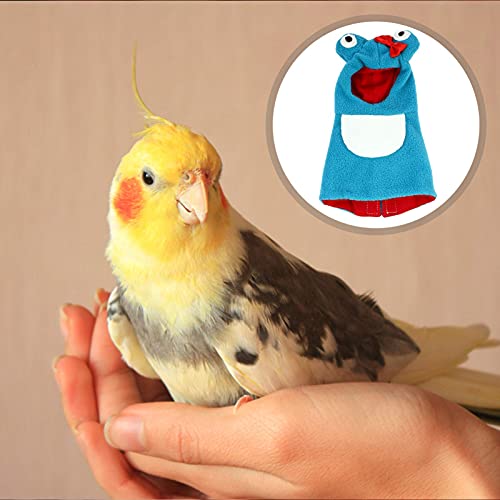 M I A Disfraz de loro, para pañales, para pájaros, ropa de animales pequeños, para periquito, cumpleaños, Navidad, fiesta, para mascotas, cosplay, foto de color azul cielo S (talla L: