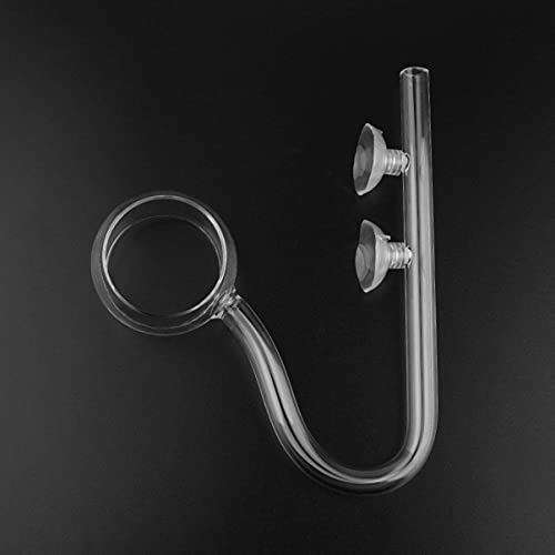 M I A Lirio de cristal de flujo de flujo de salida con succiones de filtro marino para acuario plantado tanque de peces suministros accesorios (tamaño: 18,5 x 14,3 cm)