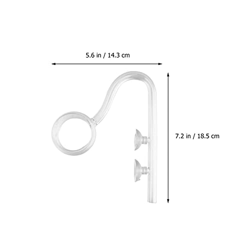 M I A Lirio de cristal de flujo de flujo de salida con succiones de filtro marino para acuario plantado tanque de peces suministros accesorios (tamaño: 18,5 x 14,3 cm)